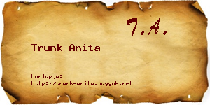 Trunk Anita névjegykártya