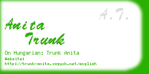 anita trunk business card